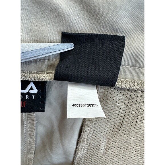 Fila Sport Golf Shorts Khaki Beige Performance Men's 40 x 10 Flat Front Pockets - Picture 5 of 7